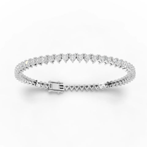 8.55CT Heart Lab Diamond Premium Tennis Bracelet - Buvea Jewels