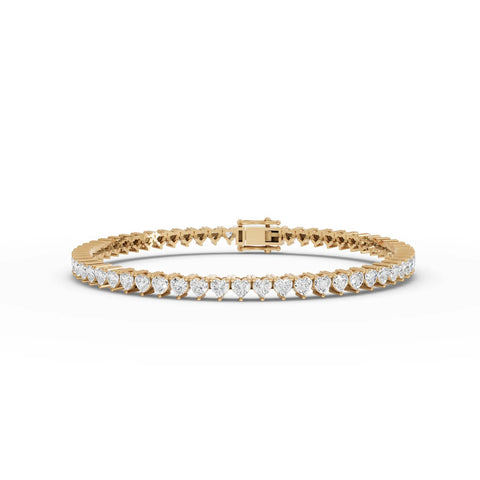 8.55CT Heart Lab Diamond Premium Tennis Bracelet - Buvea Jewels