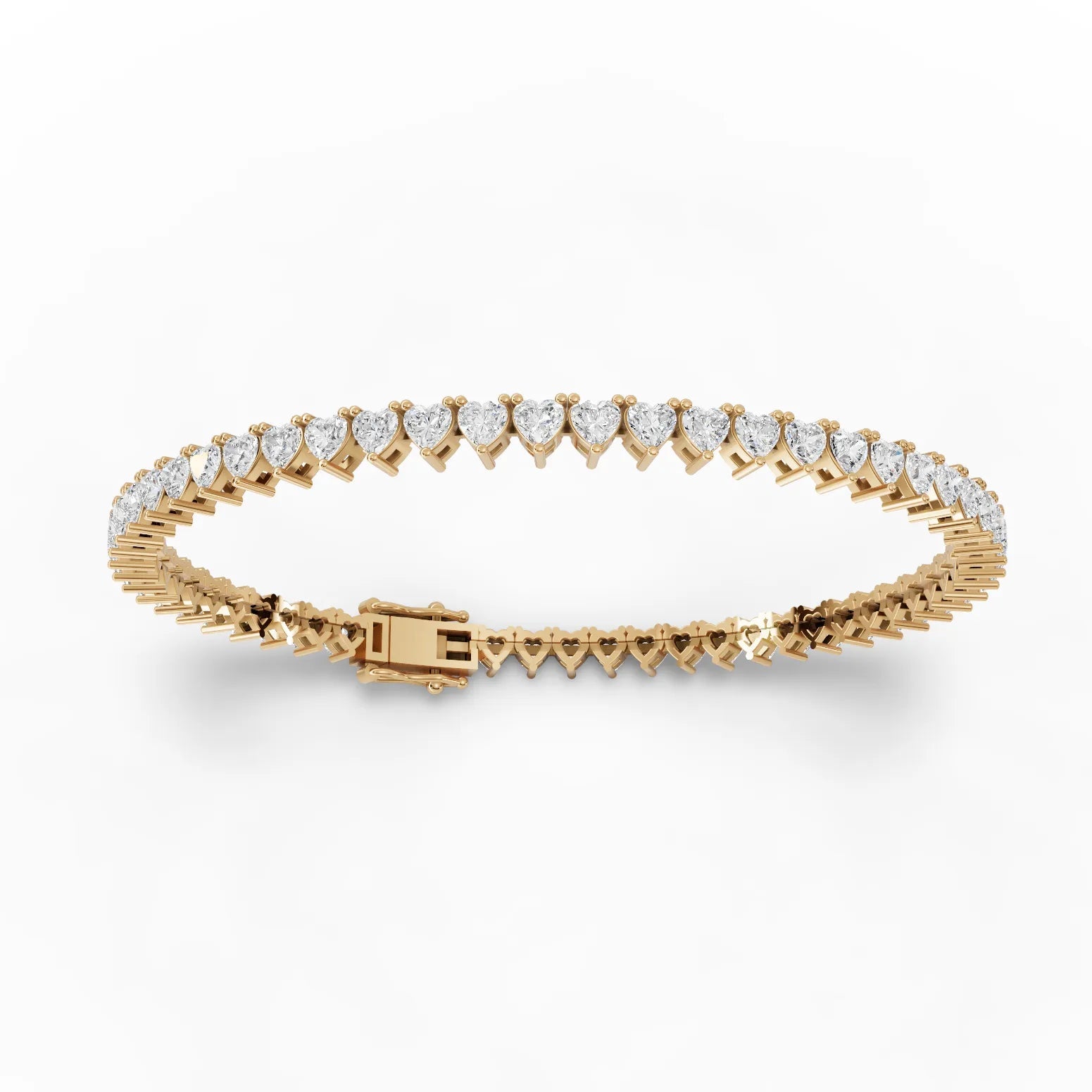 8.55CT Heart Lab Diamond Premium Tennis Bracelet - Buvea Jewels