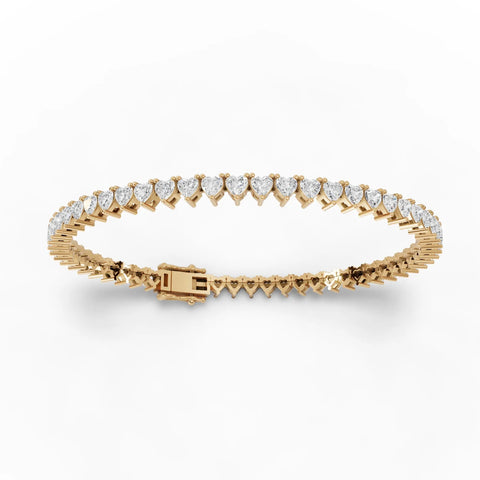 8.55CT Heart Lab Diamond Premium Tennis Bracelet - Buvea Jewels
