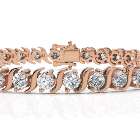 8.5CT Round Lab Diamond Tennis Bracelet - Buvea Jewels