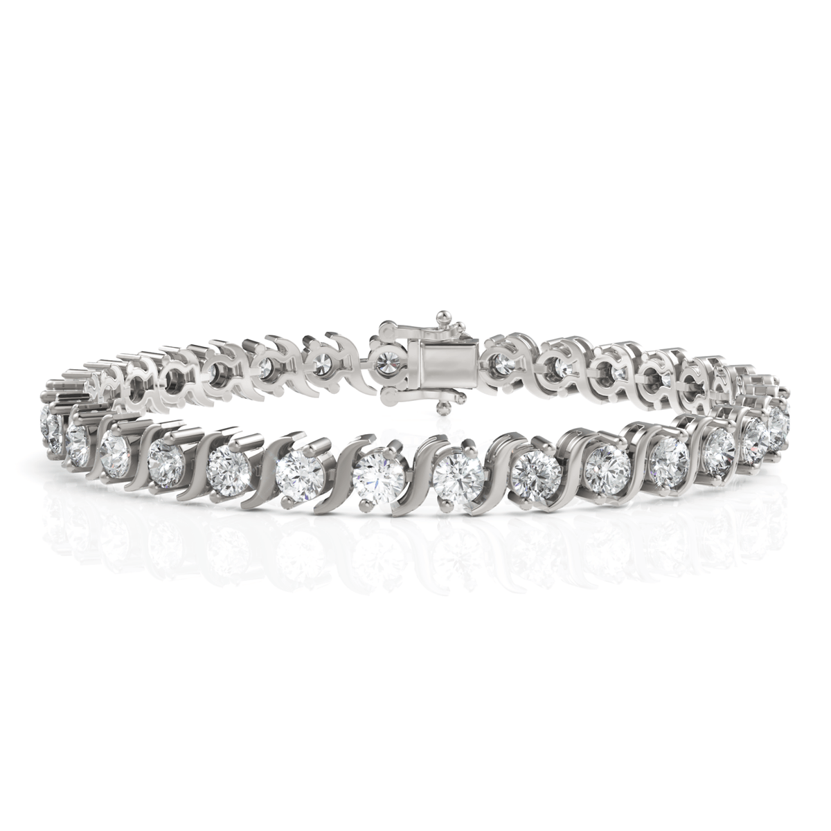 8.5CT Round Lab Diamond Tennis Bracelet - Buvea Jewels