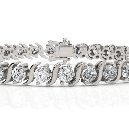 8.5CT Round Lab Diamond Tennis Bracelet - Buvea Jewels