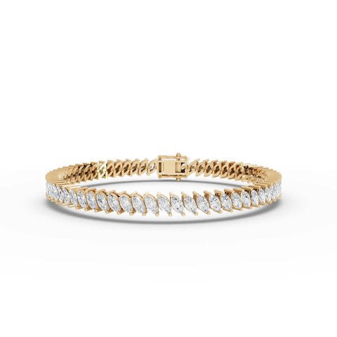 8.82CT Marquise Lab Diamond Premium Tennis Bracelet - Buvea Jewels