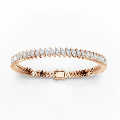 8.82CT Marquise Lab Diamond Premium Tennis Bracelet - Buvea Jewels
