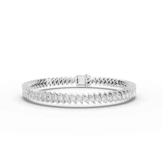 8.82CT Marquise Lab Diamond Premium Tennis Bracelet - Buvea Jewels