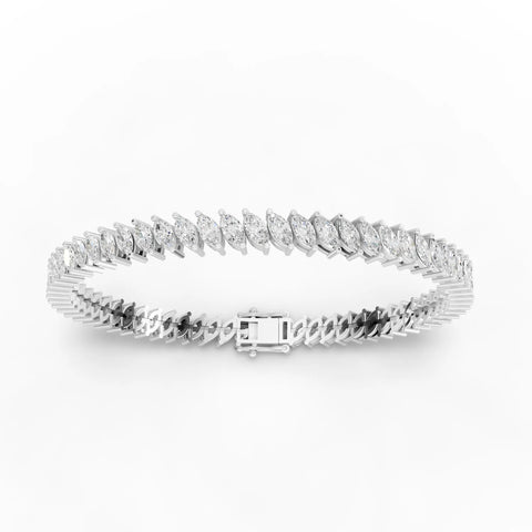 8.82CT Marquise Lab Diamond Premium Tennis Bracelet - Buvea Jewels