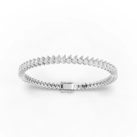 8.85CT Pear Lab Diamond Premium Tennis Bracelet - Buvea Jewels