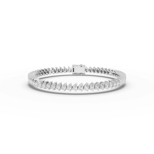 8.85CT Pear Lab Diamond Premium Tennis Bracelet - Buvea Jewels