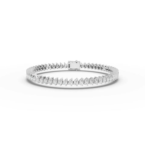8.85CT Pear Lab Diamond Premium Tennis Bracelet - Buvea Jewels