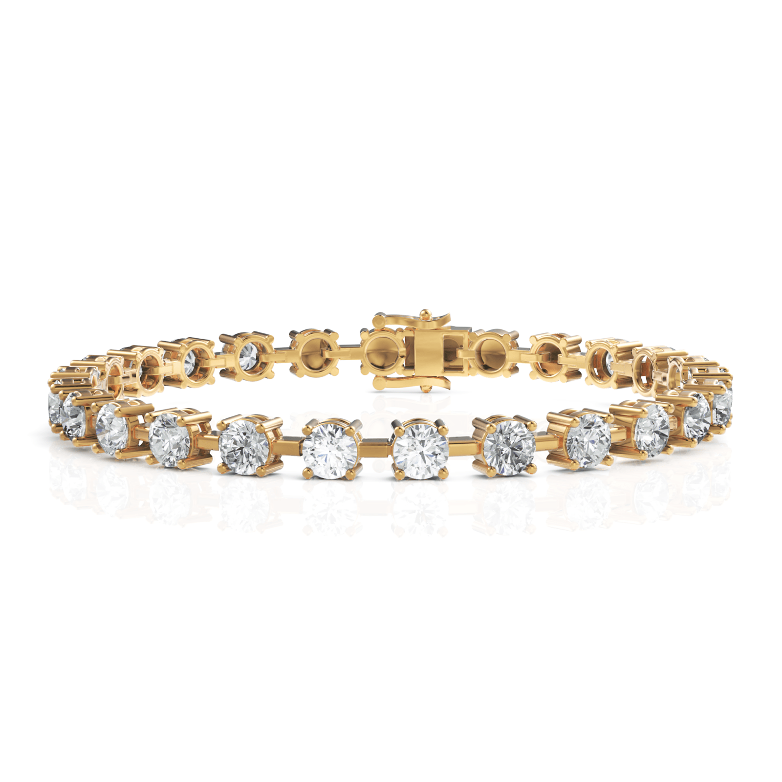 9.66CT Round Lab Diamond Station Tennis Bracelet - Buvea Jewels