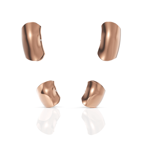 Premium Gold Wavy Ear Cuffs - Buvea Jewels