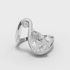 1.55CT Pear Lab Diamond Open Curve Premium Engagement Ring