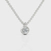 0.25CT Round Lab Diamond Bezel Set Solitaire Pendant