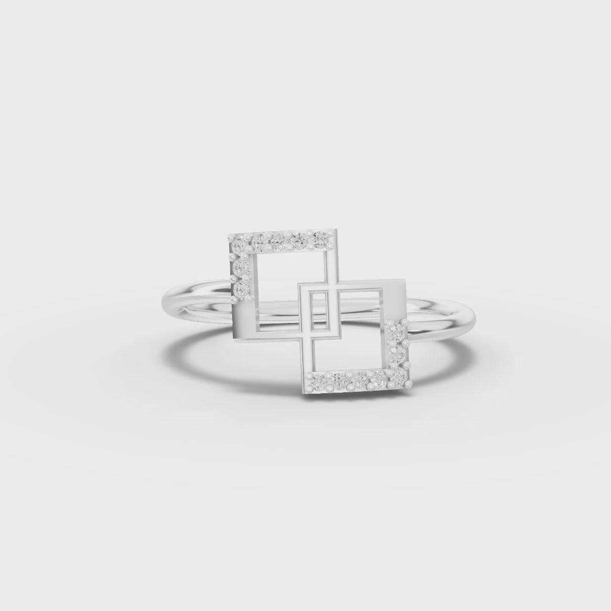 Geo Glint Minimal Ring