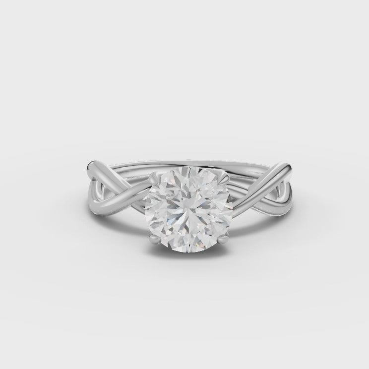 1.5CT Round Lab Diamond Solitaire Engagement Ring