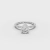 1.79CT Pear Lab Diamond Hidden Halo Accent Engagement Ring